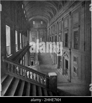 Escalier dans l'Alcazar de Tolède. Banque D'Images