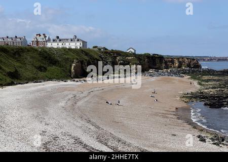 La station balnéaire et ancienne ville minière de Seaham dans le comté de Durham dans le Nort est de l'Angleterre.Le conseil local de Seaham espère utiliser une ancienne mine pour Banque D'Images