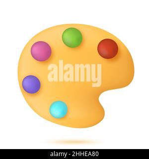 Icône de palette de couleurs de peinture Illustration de Vecteur