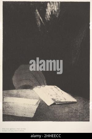 À toutes les apparences, c'était une main de chair et de sang comme ma propre 1896 Odilon Redon French.À toutes les apparences, c'était une main de chair et de sang, tout comme mes propres 369627 Banque D'Images