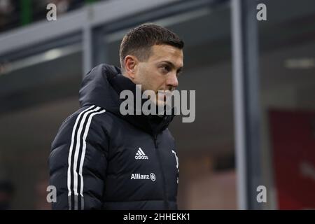 Stade San Siro, Milan, Italie, 23 janvier 2022,Federico Bernardeschi (Juventus FC) regarde pendant l'AC Milan vs Juventus FC - italian soccer Serie Banque D'Images