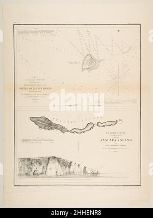 Relevé de la côte américaine...reconnaissance de l'île Smith's ou Blunt's, Washington / relevé de la côte américaine...croquis de l'île Anacapa dans le chenal Santa Barbara 1854–57 James McNeill Whistler American.U.S. Coast Survey...reconnaissance de Smith's ou Blunt's Island, Washington / U.S. Coast Survey...esquisse de l'île Anacapa dans le chenal Santa Barbara 395959 Banque D'Images