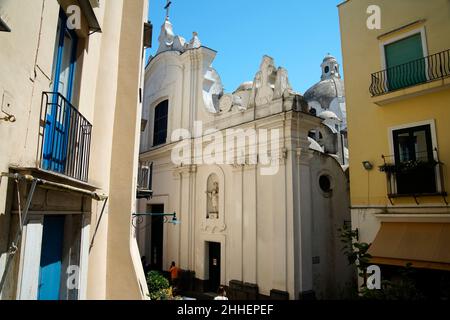 Eglise de Santo Stefano, Capri, île de Capri, Campanie, Italie, Europe Banque D'Images