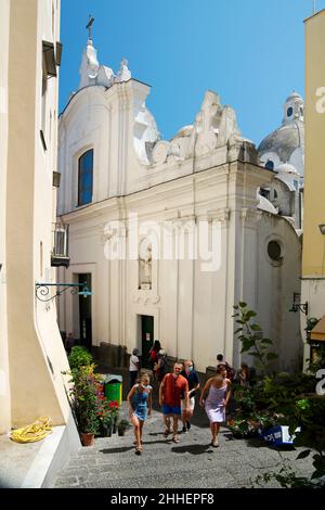 Eglise de Santo Stefano, Capri, île de Capri, Campanie, Italie, Europe Banque D'Images