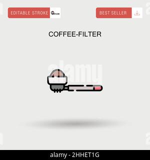 Icône vecteur simple filtre à café. Illustration de Vecteur