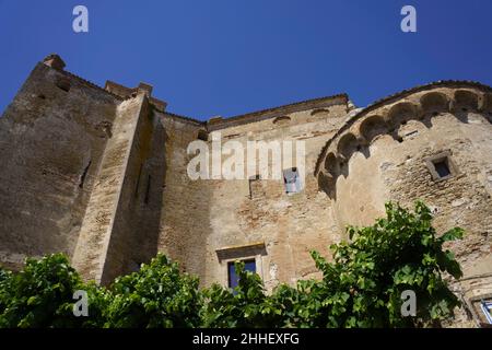 Extérieur du château historique de Serracapriola, dans la province de Foggia, Apulia, Italie Banque D'Images