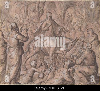 Entrée du Christ à Jérusalem 1611 Hans Stutte Allemand.Entrée du Christ à Jérusalem 365673 Banque D'Images