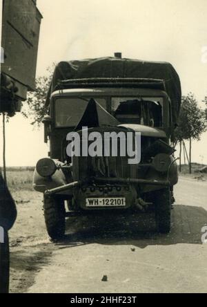 Deuxième Guerre mondiale WW2 soldats allemands envahissent la Hollande - 7 juin 1940, Maastricht Banque D'Images