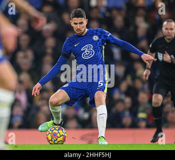 Londres, Royaume-Uni.23rd janvier 2022.23 janvier - Chelsea / Tottenham Hotspur - Premier League - Stamford Bridge Jorginho lors du match de la Premier League à Stamford Bridge, Londres.Crédit photo : crédit: Mark pain/Alamy Live News Banque D'Images