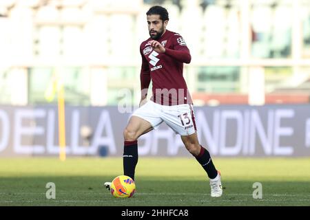 Turin, Italie.23rd janvier 2022.Turin, Italie, janvier 23 2022, Ricardo Rodriguez (Torino FC) en action pendant le Torino FC vs US Sassuolo, football italien série A match à Turin, Italie, janvier 23 2022 crédit: Independent photo Agency/Alay Live News Banque D'Images