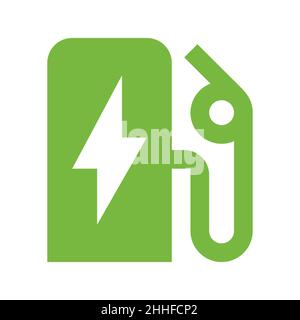 Symbole de charge de voiture électrique Banque D'Images