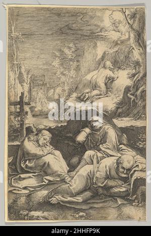L'agonie dans le jardin, de la passion du Christ ca.1623 Ludovicus Siceram.L'agonie dans le jardin, de la passion du Christ 387679 Banque D'Images