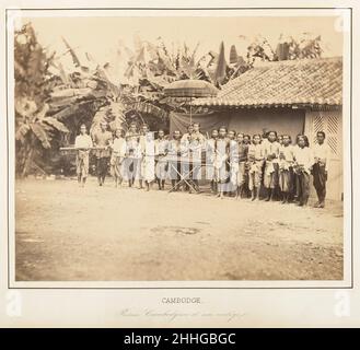 Prince Cambodgien et son Cortège 1866 Emile Gsell Français.Prince Cambodgien et son Cortège 288213 Banque D'Images