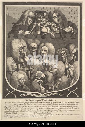La Compagnie des Undertakers après 1736 après William Hogarth British.La Compagnie des preneurs de fonds 392601 Banque D'Images