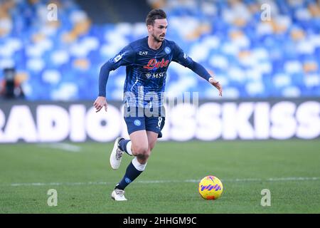Naples, Italie.23rd janvier 2022.Fabian Ruiz de SSC Napoli pendant la série Un match entre Napoli et US Salernitana 1919 au Stadio Diego Armando Maradona, Naples, Italie, le 23 janvier 2022.Credit: Giuseppe Maffia/Alay Live News Banque D'Images