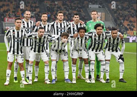 Milan, Italie.23rd janvier 2022.Juventus FC lors de l'AC Milan vs Juventus FC, football italien série A match à Milan, Italie, janvier 23 2022 crédit: Independent photo Agency/Alamy Live News Banque D'Images