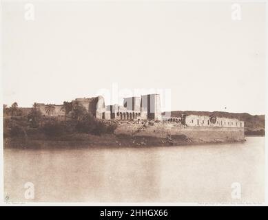 Ile de Fîleh (Philæ), vu général levier du Nord-Ouest au point A 1851–52 Félix Teynard Français.Ile de Fîleh (Philæ), vu général levier du Nord-Ouest au point A. Félix Teynard (français, 1817-1892).1851–52.Impression de papier salé à partir d'un négatif papier.Photographies Banque D'Images