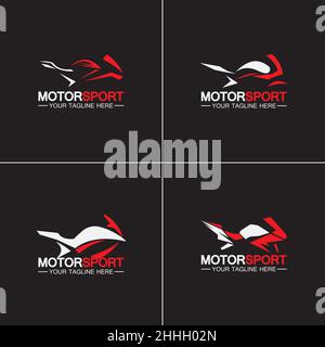 Définir le logo moto Sport symbole Illustration vectorielle modèle de conception Illustration de Vecteur