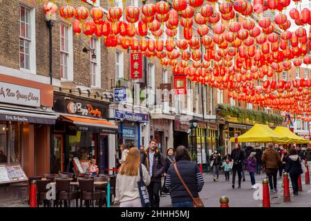 Lisle Street dans China Town, Londres Banque D'Images