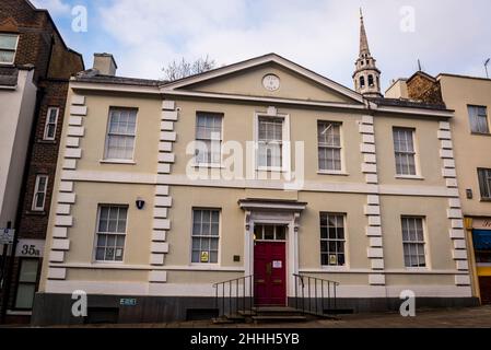 The Marx Memorial Library, une bibliothèque socialiste, une archive, un organisme de bienfaisance éducatif et communautaire, Clerkenwell Green, Londres, Angleterre, Royaume-Uni Banque D'Images