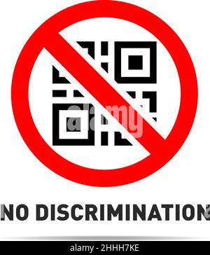 Pas de codage QR forcé, pas de signe de discrimination.Vecteur sur fond transparent Illustration de Vecteur