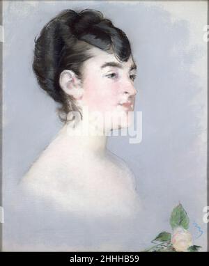 Mademoiselle Isabelle Lemonnier (1857–1926) 1879–82 Edouard Manet Français Isabelle Lemonnier est la fille d’un joaillier parisien couronné de succès et de la jeune sœur de Marguerite Charpentier, dont le grand portrait de Renoir fait également partie de la collection du Metropolitan (07,122).Entre 1879 et 1882 Manet fit plusieurs portraits d'Isabelle, dont il semble avoir été affectueux; à l'été 1880, il lui envoya une série de lettres décorées de charmants croquis aquarelle.Mademoiselle Isabelle Lemonnier (1857-1926) 436958 Banque D'Images