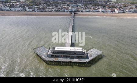 Deal Peir Kent UK Aerial of Town and Seafront Banque D'Images