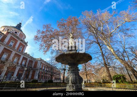 Fontaine d'Hercule et de l'Hydra, Jardín de la Isla, Aranjuez, Madrid, Espagne Banque D'Images
