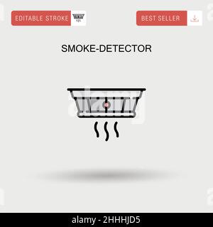 Icône de vecteur simple du détecteur de fumée. Illustration de Vecteur