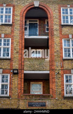 Copperfield House, fend Council Estate, maintenant propriété privée, Bermondsey, Londres,Angleterre, Royaume-Uni Banque D'Images