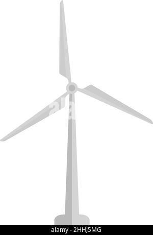 éolienne, symbole de la centrale éolienne isolée sur fond blanc, illustration vectorielle Illustration de Vecteur