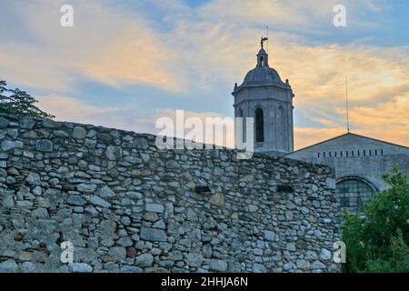 Gérone, Espagne - 15 juillet 2018, Monastère de Sant Pere de Galligants, Gérone, Espagne. Banque D'Images