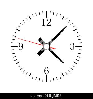 Icône horloge plate.Illustration vectorielle.Horloge isolée sur fond blanc. Illustration de Vecteur