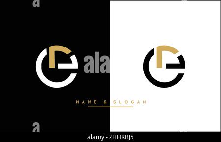 Re, RE lettres abstraites logo MONOGRAMME Illustration de Vecteur