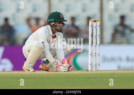 Chittagong, Bangladesh.07th septembre 2017.Le cricketer du Bangladesh Mushfiqur Rahim vu en action lors du match d'essai de 2nd entre l'Australie et le Bangladesh au stade Zohur Ahmed Chowdhury.L'Australie a gagné par 7 wickets.(Photo de MD Manik/SOPA Images/Sipa USA) crédit: SIPA USA/Alay Live News Banque D'Images