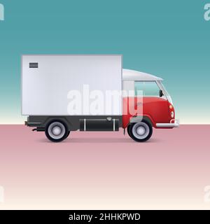 Camion de livraison. Illustration de Vecteur