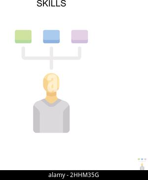 Compétences icône vectorielle simple. Couleur parfaite pictogramme moderne sur contour modifiable.Icônes de compétences pour votre projet d'entreprise Illustration de Vecteur