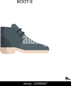 Icône vecteur simple Boot-9. Pictogramme moderne couleur parfaite sur contour modifiable.Icônes Boot-9 pour votre projet d'entreprise Illustration de Vecteur