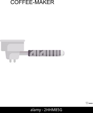 Cafetière icône vecteur simple.Modèle de conception de symbole d'illustration pour élément d'interface utilisateur Web mobile. Illustration de Vecteur