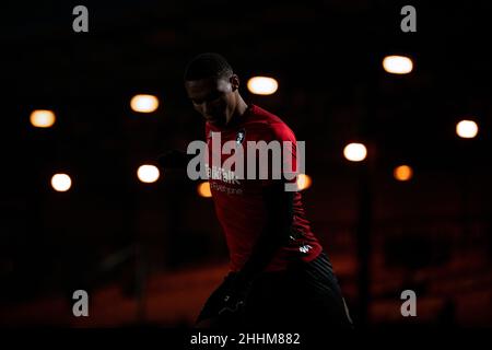 Corrie Ndaba, Salford City FC. Banque D'Images