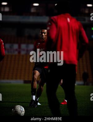 Corrie Ndaba, Salford City FC. Banque D'Images