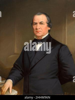 Andrew Johnson (1808-1875), 17th Président des États-Unis (1865-1869), portrait peint par Washington Bogart Cooper, après 1866 Banque D'Images