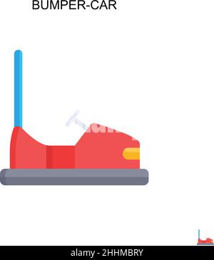 Icône vectorielle simple Bumper-car. Couleur parfaite pictogramme moderne sur contour modifiable.Icônes de voiture-pare-chocs pour votre projet d'entreprise Illustration de Vecteur