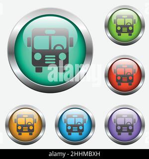 boutons en verre de bus Illustration de Vecteur