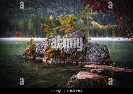 Fotos vom Hintersee beim Zauberwald in der Nähe des Bergsteigerdorfes Ramsau Banque D'Images