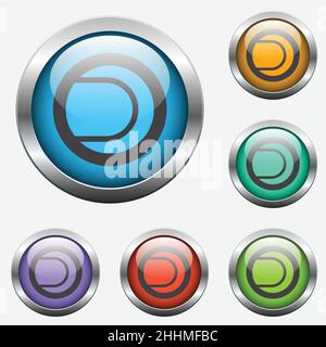 boutons en verre pour balles de tennis Illustration de Vecteur