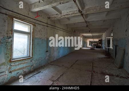 La base militaire Top Secret caché dans Chernobyl's:Pic Russe Banque D'Images