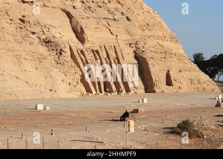 Temples Abu Simbel en Égypte Banque D'Images