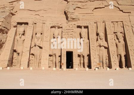 Temples Abu Simbel en Égypte Banque D'Images