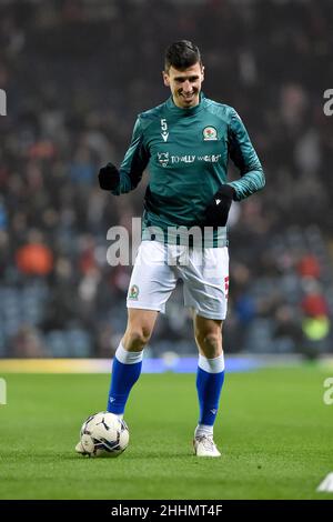 BLACKBURN, ROYAUME-UNI.JAN 24th Daniel Ayala de Blackburn Rovers avant le match de championnat Sky Bet entre Blackburn Rovers et Middlesbrough à Ewood Park, Blackburn, le lundi 24th janvier 2022.(Credit: Eddie Garvey | MI News) Credit: MI News & Sport /Alay Live News Banque D'Images